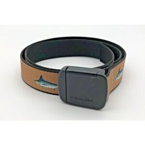 Croakies Webbed Mens Belt 37 in Plastic Buckle Marlin Fish Fishing Sea